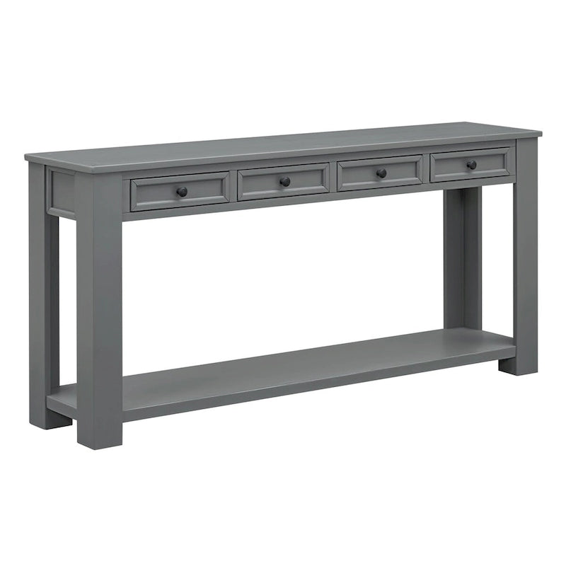 Console/table d'appoint pour entrée avec tiroirs de rangement et étagères inférieures