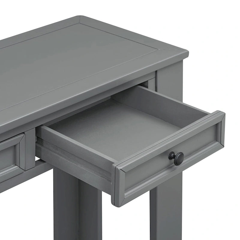 Console/table d'appoint pour entrée avec tiroirs de rangement et étagères inférieures