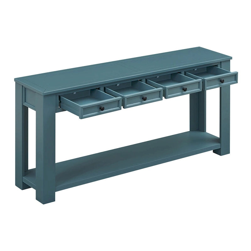 Console/table d'appoint pour entrée avec tiroirs de rangement et étagères inférieures