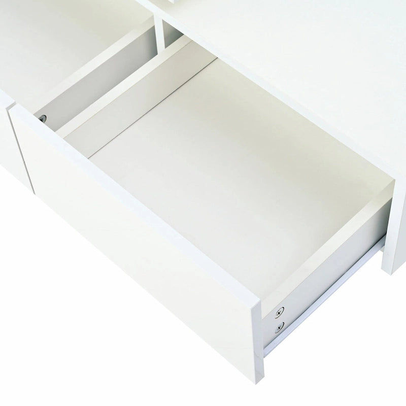 Table basse carrée moderne en bois avec plateau amovible