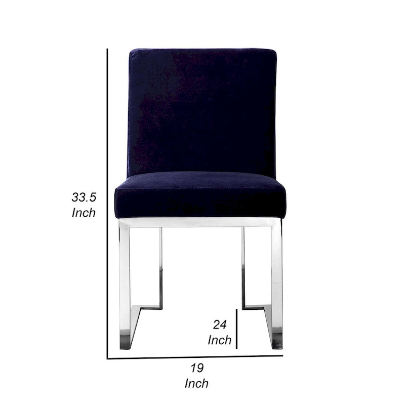 Chaise de salle à manger de 19 pouces avec cadre en acier chromé
