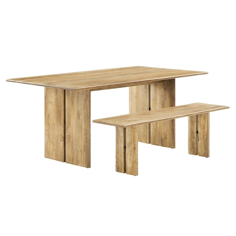 Table et banc de salle à manger en bois