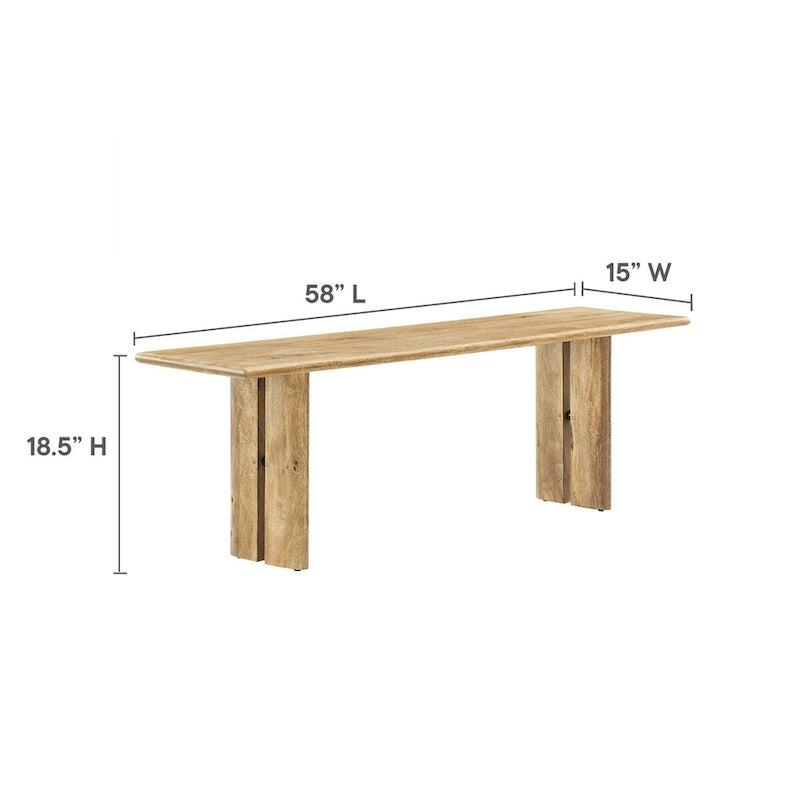 Table et banc de salle à manger en bois