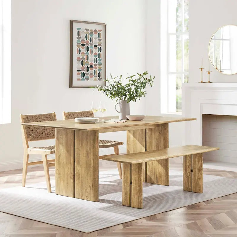 Table et banc de salle à manger en bois