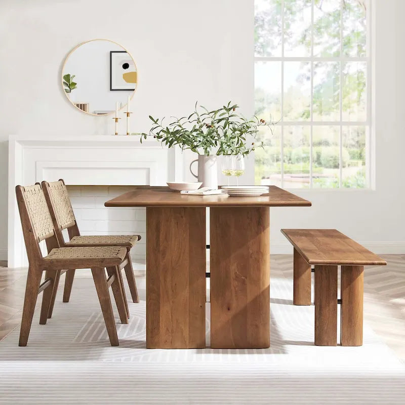 Table et banc de salle à manger en bois