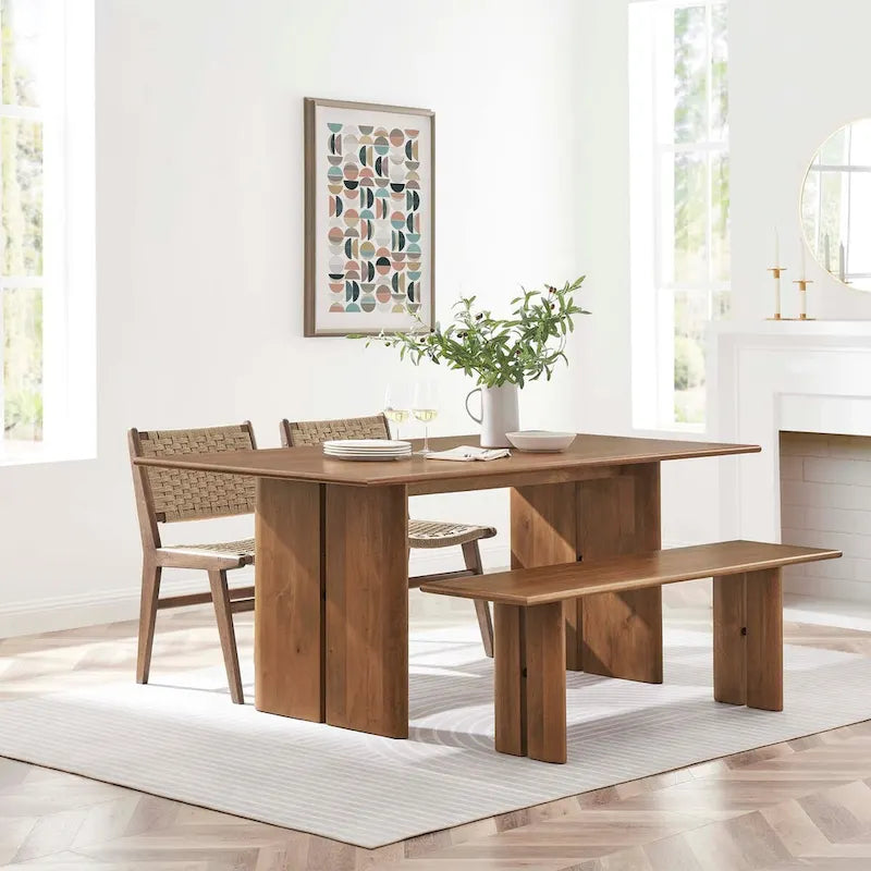 Table et banc de salle à manger en bois
