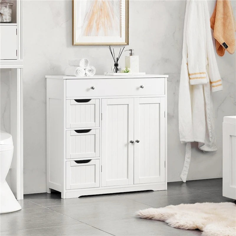Meuble de rangement de salle de bain, meuble sur pied autonome
