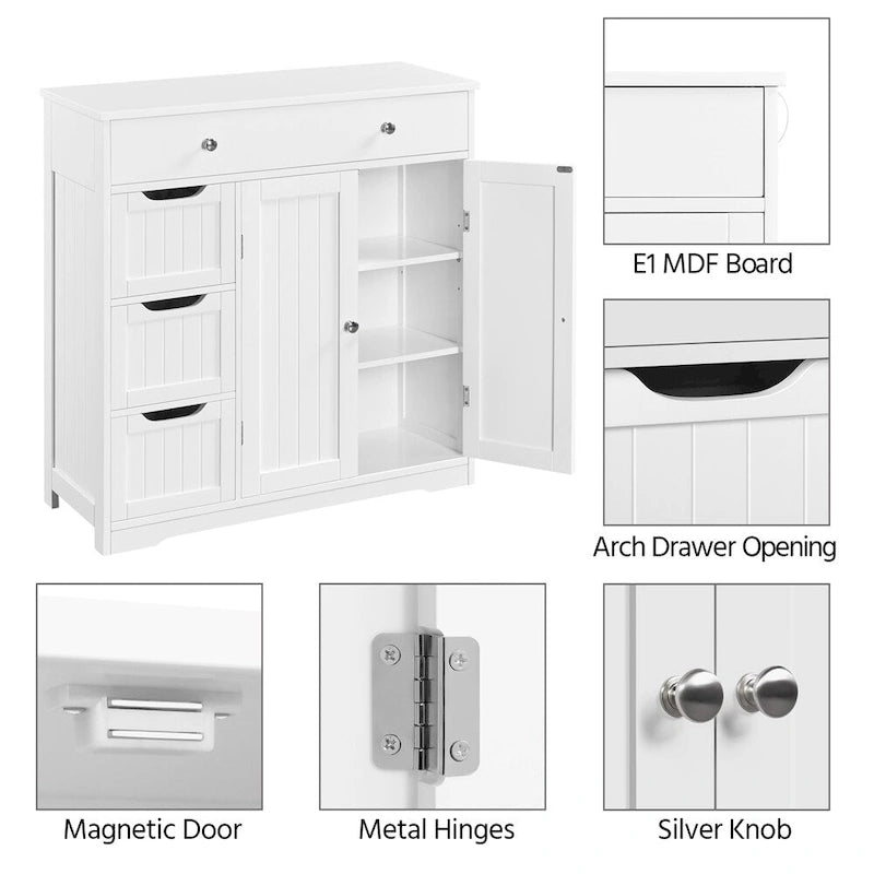 Meuble de rangement de salle de bain, meuble sur pied autonome