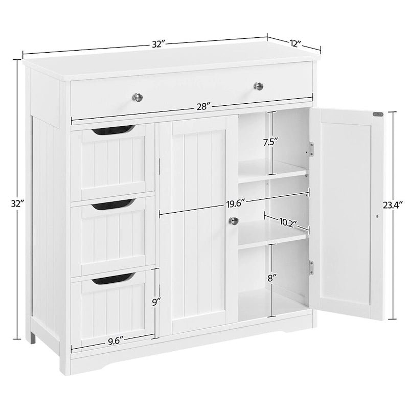 Meuble de rangement de salle de bain, meuble sur pied autonome