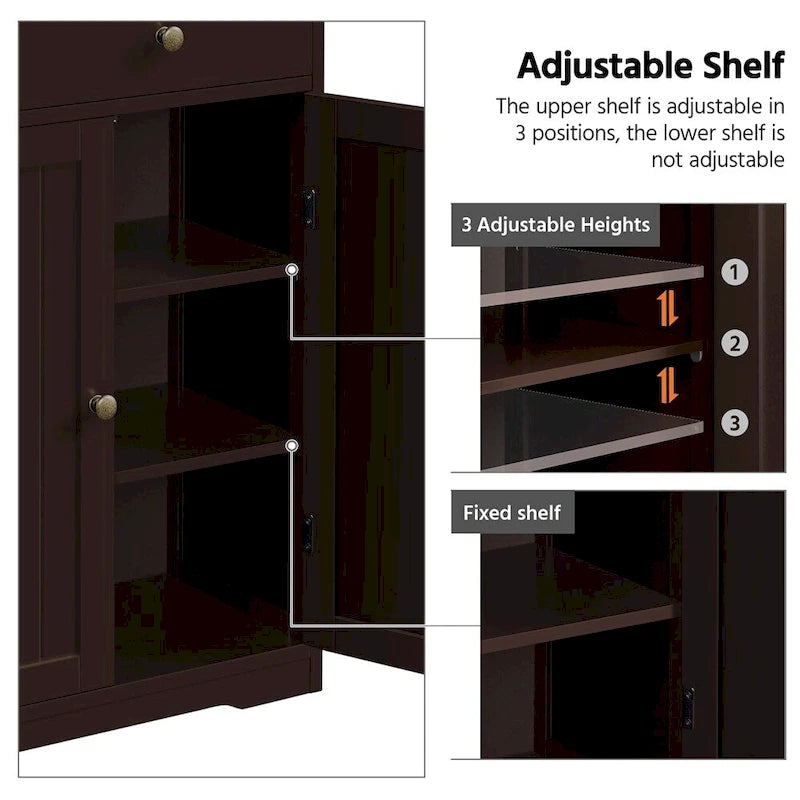 Meuble de rangement de salle de bain, meuble sur pied autonome