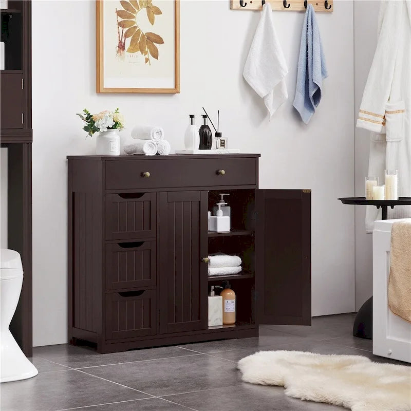 Meuble de rangement de salle de bain, meuble sur pied autonome