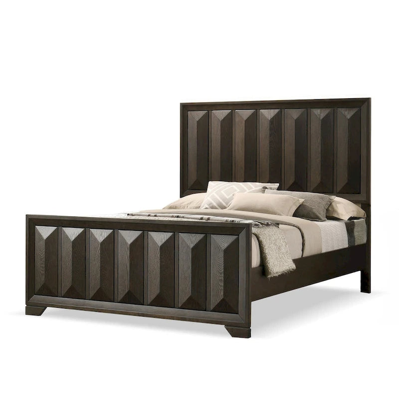Lit en bois multi-panneaux vertical